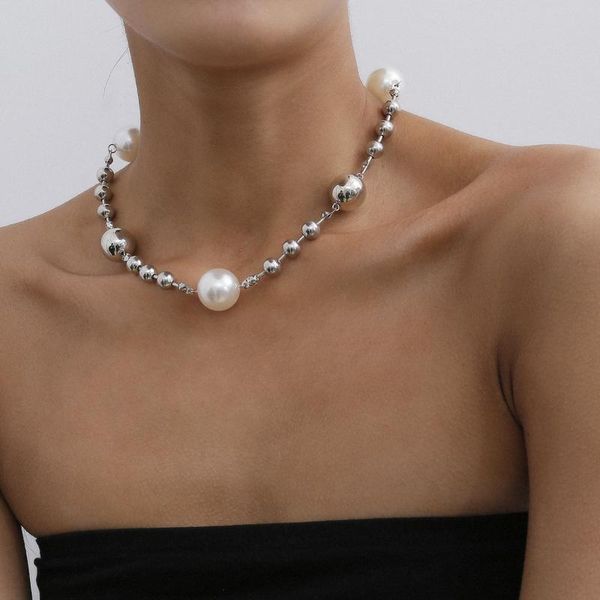 punk ccb and pearl beads choker necklace for women hiphop short choker collar beaded necklace female 2020 fashion collier, Golden;silver
punk ccb and pearl beads choker necklace for women hiphop short choker collar beaded necklace female 2020 fashion collier, Golden;silver