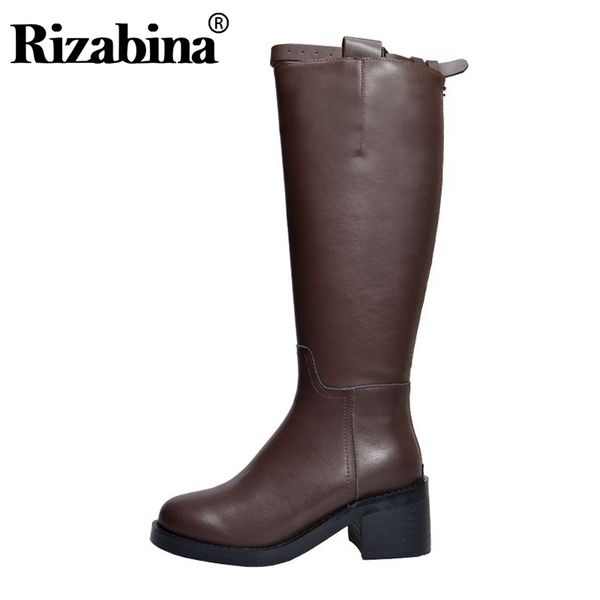 rizabina new winter simple real leather knight boots for women knee high boots zipper square heel footwear women size 33-40, Black
rizabina new winter simple real leather knight boots for women knee high boots zipper square heel footwear women size 33-40, Black