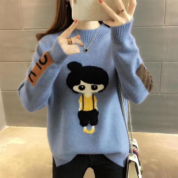 women 2019 autumn knitted black pullover girl printed casual long sleeve ladies warm jumper o-neck female sweater, White;black
women 2019 autumn knitted black pullover girl printed casual long sleeve ladies warm jumper o-neck female sweater, White;black