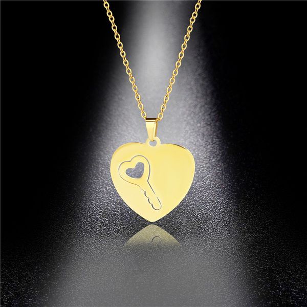 creative design hiphop punk stainless steel pendant necklace for lovers heart lock with key necklaces for women wedding jewelry, Silver
creative design hiphop punk stainless steel pendant necklace for lovers heart lock with key necklaces for women wedding jewelry, Silver
