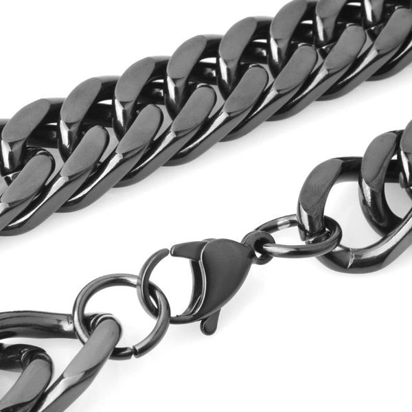 fashion necklaces for men women 12mm black stainless steel curb cuban chains mens necklace wholesale jewelry 7-40 inch, Silver
fashion necklaces for men women 12mm black stainless steel curb cuban chains mens necklace wholesale jewelry 7-40 inch, Silver