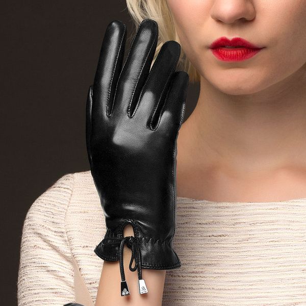 sheepskin real leather gloves female plus velvet leather gloves autumn winter keep warm fashion black woman' nw775-1, Blue;gray
sheepskin real leather gloves female plus velvet leather gloves autumn winter keep warm fashion black woman' nw775-1, Blue;gray