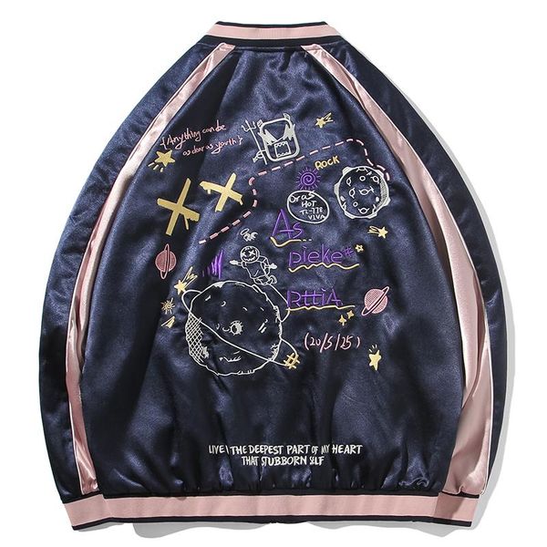 baseball jacket 2020 astronaut embroidery stitching round neck baseball uniform mens autumn tide brand ins couple loose jacket jacket, Black;brown
baseball jacket 2020 astronaut embroidery stitching round neck baseball uniform mens autumn tide brand ins couple loose jacket jacket, Black;brown