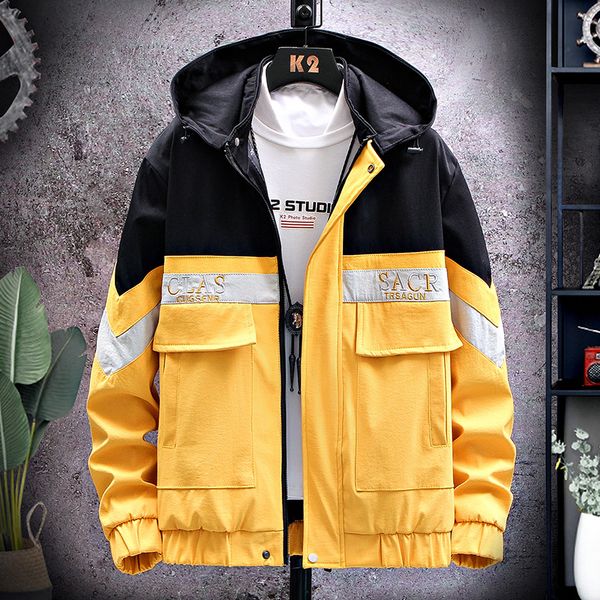 men's jacket 2020 spring autumn new korean version jacket casual wear hooded overalls fashion coat men, Black;brown
men's jacket 2020 spring autumn new korean version jacket casual wear hooded overalls fashion coat men, Black;brown