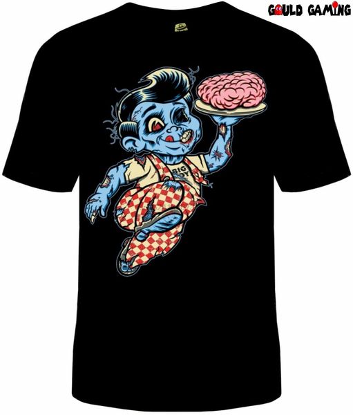 big boy zombie t-shirt cotton funny restaurant food halloween new
