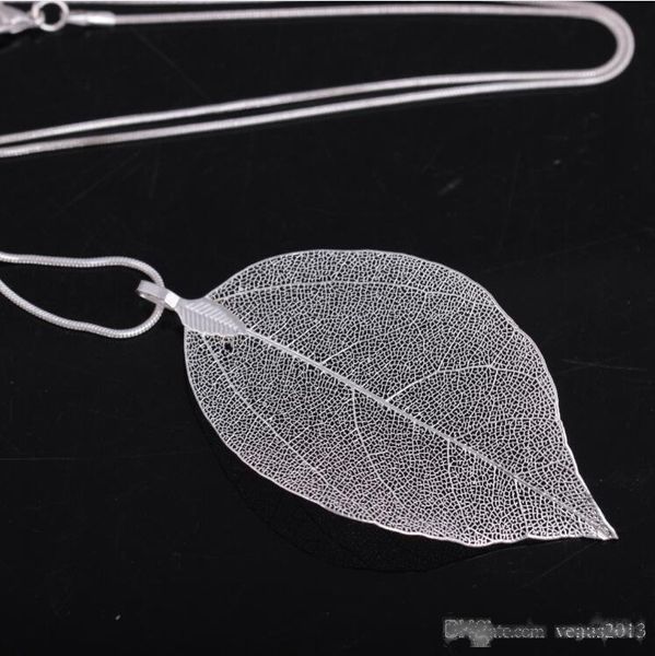 new natural real leaf pendant necklace for women 60cm chain lenght long necklaces 4 colors sweater necklaces, Black
new natural real leaf pendant necklace for women 60cm chain lenght long necklaces 4 colors sweater necklaces, Black