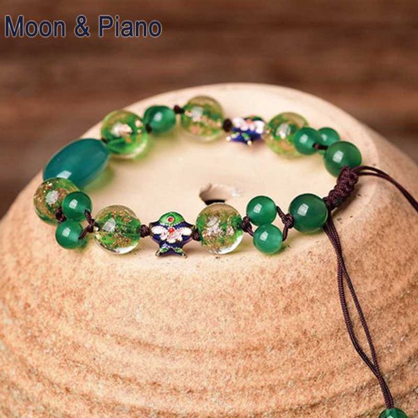 charm bracelets friend gift women hand-woven green elegant accessories retro ethnic style ladies bracelet adjustable jewelry, Golden;silver
charm bracelets friend gift women hand-woven green elegant accessories retro ethnic style ladies bracelet adjustable jewelry, Golden;silver