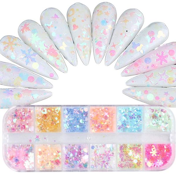 nail glitter sweet aurora nails slices sequins mix snowflake star heart decor art holographic chunky flake accessories lets, Silver;gold
nail glitter sweet aurora nails slices sequins mix snowflake star heart decor art holographic chunky flake accessories lets, Silver;gold