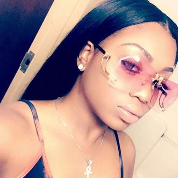 zuee new irregular rimless sunglasses fashion female clear shades sunglass brand designer alloy frame oversize gradient women, White;black
zuee new irregular rimless sunglasses fashion female clear shades sunglass brand designer alloy frame oversize gradient women, White;black