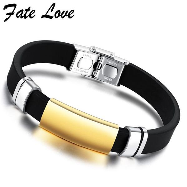 fate love silicone bracelet men jewelry fashion mens jewellery gold color stainless steel pulseras hombre man bracelets pulseira, Golden;silver
fate love silicone bracelet men jewelry fashion mens jewellery gold color stainless steel pulseras hombre man bracelets pulseira, Golden;silver