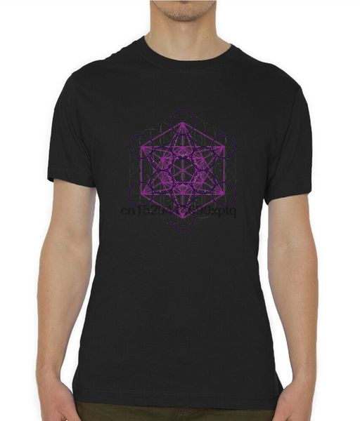 merkaba star tetrahedron flower of life purple mens t shirt