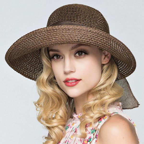 wide brim hats summer big floppy straw sun bow women uv protection panama beach ladies hat chapeau femme ete, Blue;gray
wide brim hats summer big floppy straw sun bow women uv protection panama beach ladies hat chapeau femme ete, Blue;gray
