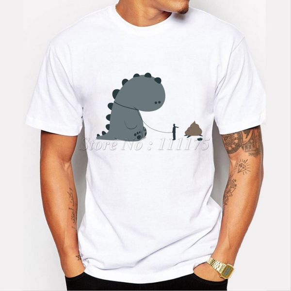 2019 new arrivals men's funny pet printed t shirt white short sleeve tees