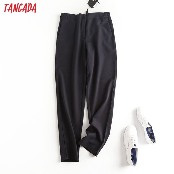 tangada fashion women black suit pants trousers strethy waist pockets buttons office lady pants pantalon 6d64, Black;white
tangada fashion women black suit pants trousers strethy waist pockets buttons office lady pants pantalon 6d64, Black;white