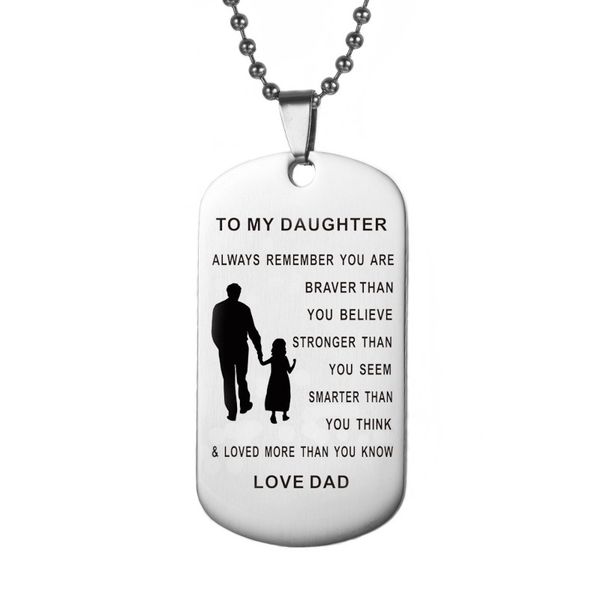 pendant necklaces fashion stainless necklace women steel letters to my daughter trinket, Silver
pendant necklaces fashion stainless necklace women steel letters to my daughter trinket, Silver