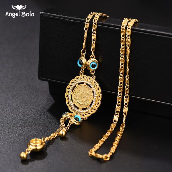 new fashion gold turkey blue eye fatima palm necklac for women jewelry wholesale good luck muslim islam chain necklace, Silver
new fashion gold turkey blue eye fatima palm necklac for women jewelry wholesale good luck muslim islam chain necklace, Silver