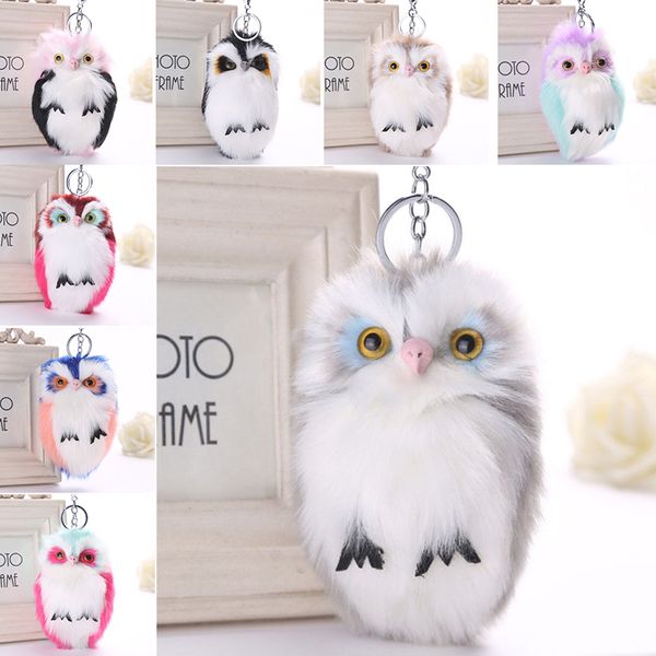 2020 cute pom pom fur owl shape car keyring key ring chain fluffy keychain women bag pendant decorative accessory, Silver
2020 cute pom pom fur owl shape car keyring key ring chain fluffy keychain women bag pendant decorative accessory, Silver