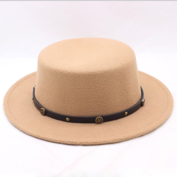 2020 new fashion women winter fedoras hats cashmere polyester blends spring flat hats female gorros cap women wide brim, Blue;gray
2020 new fashion women winter fedoras hats cashmere polyester blends spring flat hats female gorros cap women wide brim, Blue;gray