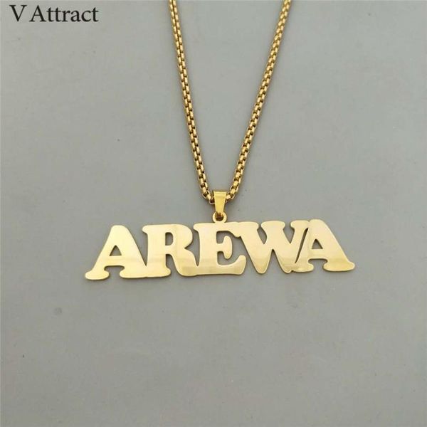 v attract stainless steel charm personalized name necklace men jewelry punk style gold chain nameplate collier femme custom gift, Silver
v attract stainless steel charm personalized name necklace men jewelry punk style gold chain nameplate collier femme custom gift, Silver