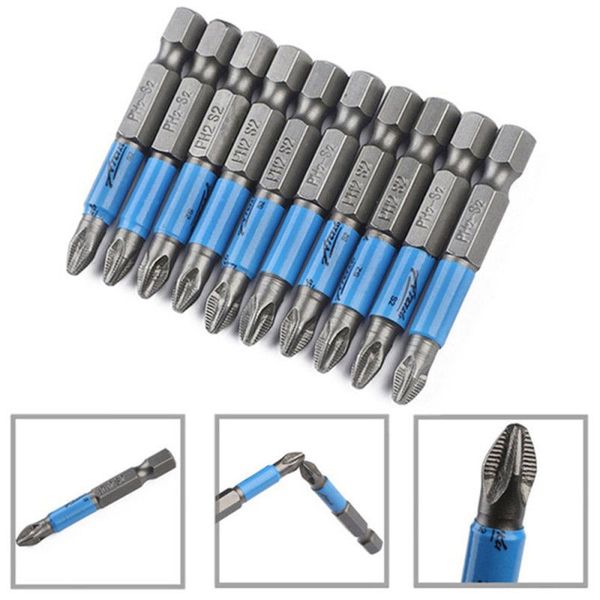 10pcs 50mm ph2 cross bit drill head screwdriver bits hand tools anti slip electric hex shank magnetic screwdriver drill bit #yj
10pcs 50mm ph2 cross bit drill head screwdriver bits hand tools anti slip electric hex shank magnetic screwdriver drill bit #yj