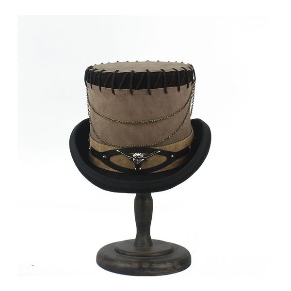 handmade women men leather wool steampunk hat punk belt fedora hat millinery goggles party cosplay cap steampunk, Blue;gray
handmade women men leather wool steampunk hat punk belt fedora hat millinery goggles party cosplay cap steampunk, Blue;gray