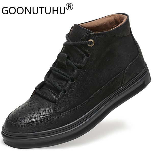 boots 2021 autumn winter men's ankle casual genune leather male shoes plush plartform shoe man snow fo men big size 36-47, Black
boots 2021 autumn winter men's ankle casual genune leather male shoes plush plartform shoe man snow fo men big size 36-47, Black