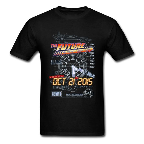 back to the future science movie t-shirts usa print men t shirt through future car time retro tshirts 3d man