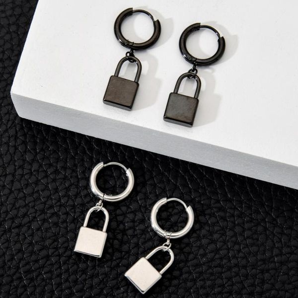 fashion punk dangle earrings hollow geometry stainless steel silver color lock drop earring for women men jewelry gift
fashion punk dangle earrings hollow geometry stainless steel silver color lock drop earring for women men jewelry gift