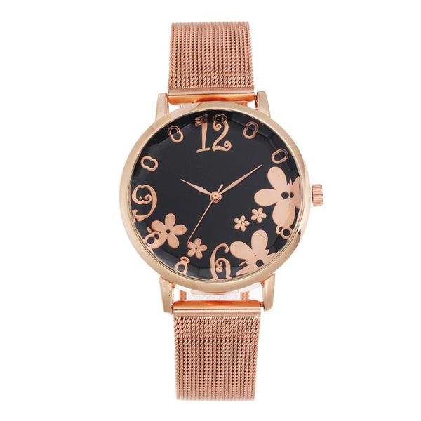 wristwatches fashion casual floral pattern wrist watches for women stylish luxury gold mesh stainless steel strap ladies watch, Slivery;brown
wristwatches fashion casual floral pattern wrist watches for women stylish luxury gold mesh stainless steel strap ladies watch, Slivery;brown