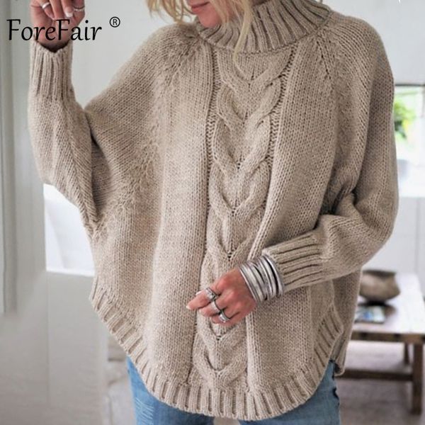 forefair turtleneck knit sweater autumn solid long sleeve female jumper cable knitwear oversized warm winter women's sweater, White;black
forefair turtleneck knit sweater autumn solid long sleeve female jumper cable knitwear oversized warm winter women's sweater, White;black
