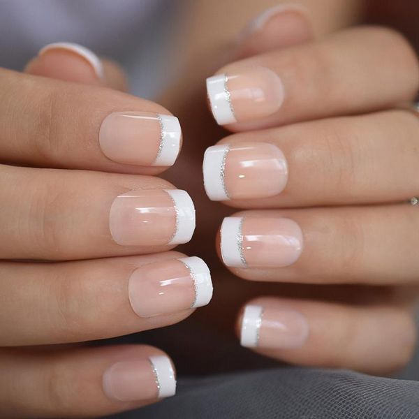 false nails medium round french nail natural sliver boundary press on finger jelly simple daily acrylic tips 24pcs, Red;gold
false nails medium round french nail natural sliver boundary press on finger jelly simple daily acrylic tips 24pcs, Red;gold