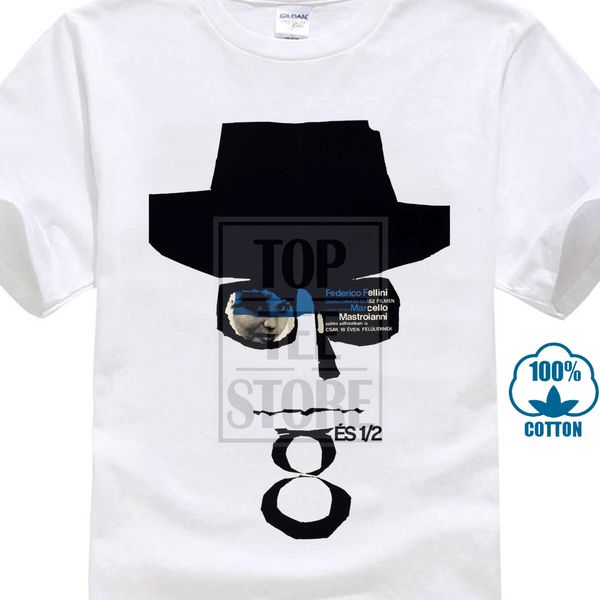 8 1/2 v8 f феллини movie poster 1963 футболка белый розовый все размеры s для 4xl 
8 1/2 v8 f феллини movie poster 1963 футболка белый розовый все размеры s для 4xl