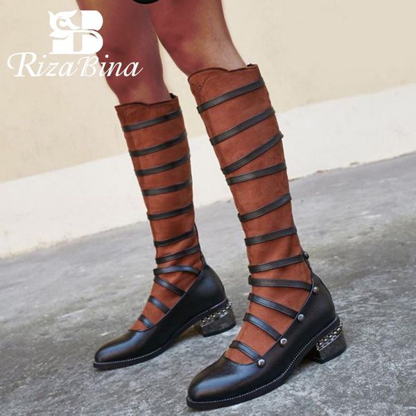 rizabina plus size 32-48 women knee boots new fashion heel warm winter shoes women office lady gladiator heeled footwear, Black
rizabina plus size 32-48 women knee boots new fashion heel warm winter shoes women office lady gladiator heeled footwear, Black