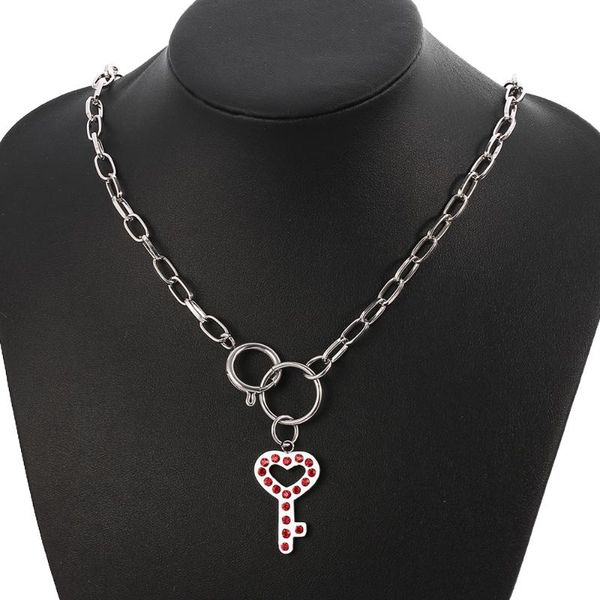 pendant necklaces hip hop simple style igril key choker necklace fashion silver color red crystal keys for women girl jewelry
pendant necklaces hip hop simple style igril key choker necklace fashion silver color red crystal keys for women girl jewelry