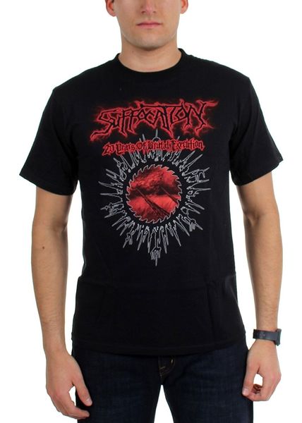 custom personality mens t shirts suffocation - mens 20 years spikes t-shirt short sleeve fashion t-shirt