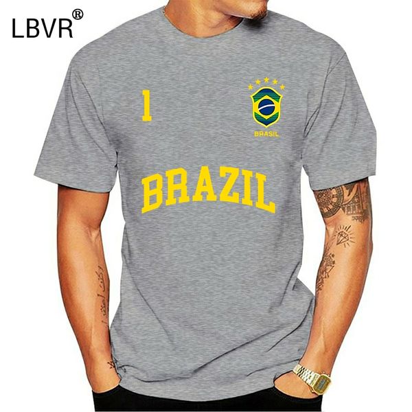 2019 summer fashion brazil t-shirt number 1 (back) brazilian soccers team shirt t shirt