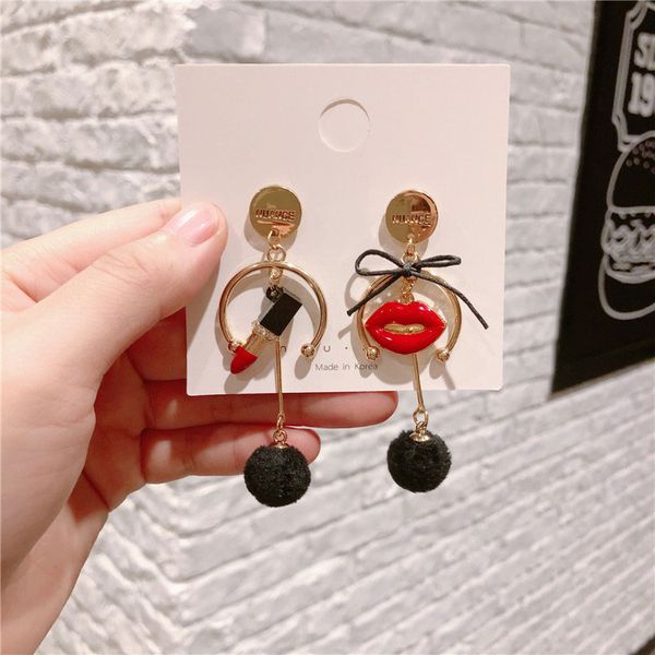 red lips number 5 bow knot character earring eeometric elements luxury fashion big pearl tassel woman party show earrings, Silver
red lips number 5 bow knot character earring eeometric elements luxury fashion big pearl tassel woman party show earrings, Silver