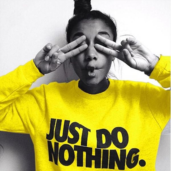fashion casual women long sleeve hoodie jumper pullo spring female o neck sweatshirt letter just do nothing print, Black
fashion casual women long sleeve hoodie jumper pullo spring female o neck sweatshirt letter just do nothing print, Black