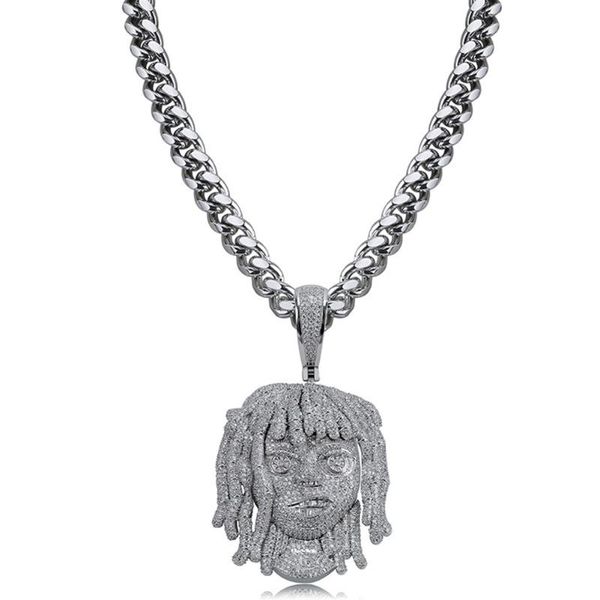 lil pump pendant necklace iced out micro pave full cz men hip hop gold silver color jewelry with 10mm cuban chain necklaces
lil pump pendant necklace iced out micro pave full cz men hip hop gold silver color jewelry with 10mm cuban chain necklaces