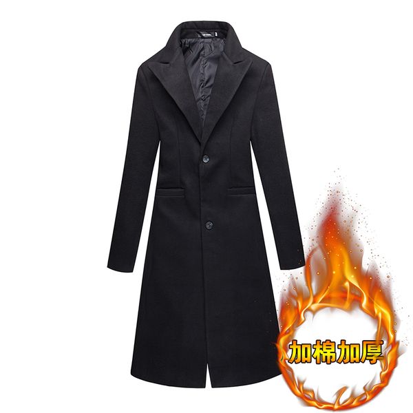 2020 winter new men's fashion fine pure color wool warm thick leisure long trench coats / man black upscale long trench coats
2020 winter new men's fashion fine pure color wool warm thick leisure long trench coats / man black upscale long trench coats