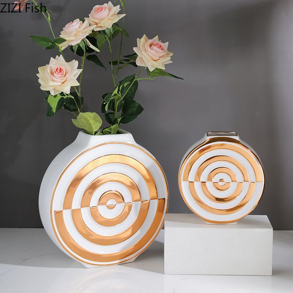 golden light luxury european round flat ceramic vase living room deskentrance decoration flower arrangement flower vase home
golden light luxury european round flat ceramic vase living room deskentrance decoration flower arrangement flower vase home