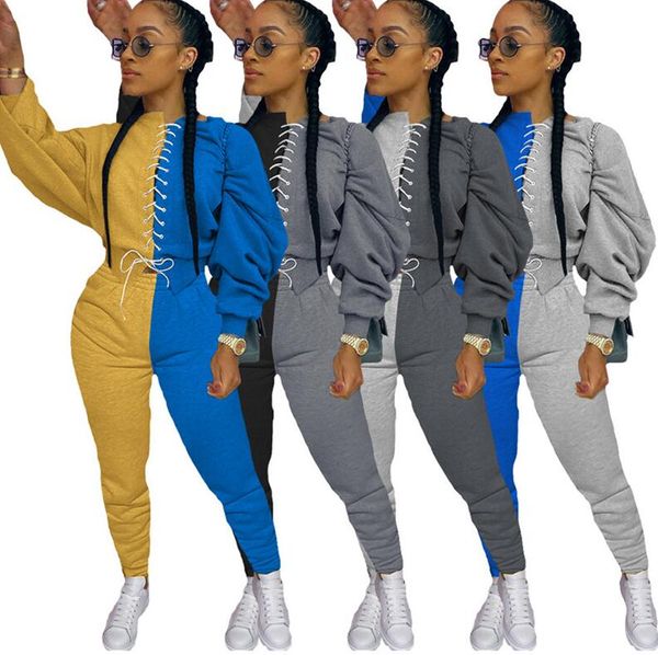 women tracksuit drawstring front hoodie patchwork long sleeve pullover sweatshirts pants leggings two pieces set outfits sweat suit d91503, White
women tracksuit drawstring front hoodie patchwork long sleeve pullover sweatshirts pants leggings two pieces set outfits sweat suit d91503, White