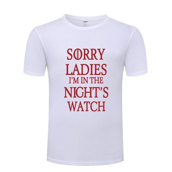 sorry ladies i'm in the night's watch novelty creative t shirt tshirt men 2018 new short sleeve cotton casual t-shirt tee
sorry ladies i'm in the night's watch novelty creative t shirt tshirt men 2018 new short sleeve cotton casual t-shirt tee