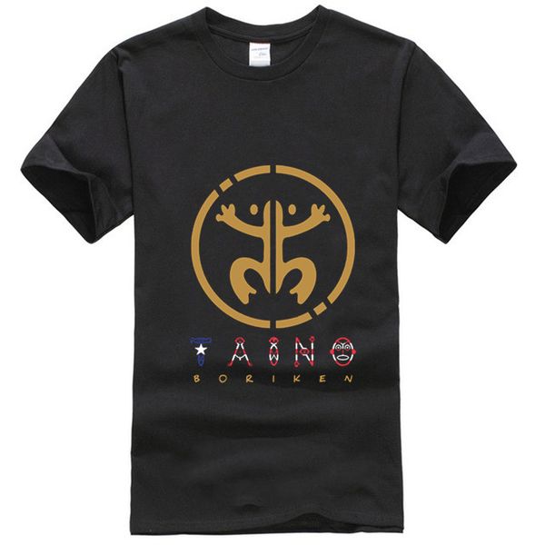 taino shirts for men coqui taino boriken ii gold printed black puerto rico shirts