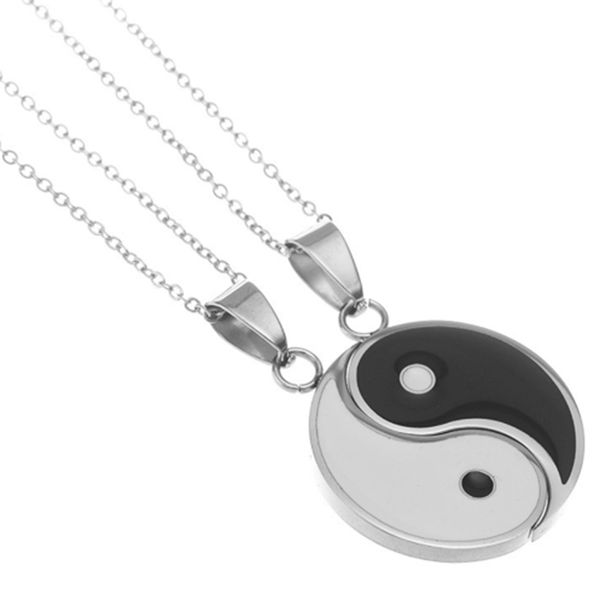 2pcs китайский мистическая инь ян ожерелье из нержавеющей стали ожерелья багуа кулон для мужчин женщины моды пара ожерелье, Silver
2pcs китайский мистическая инь ян ожерелье из нержавеющей стали ожерелья багуа кулон для мужчин женщины моды пара ожерелье, Silver