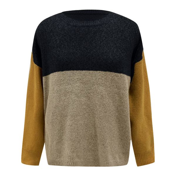 2020 autumn and winter european and american new knitwear commuter ol large round neck loose stripes striped sweater women, White
2020 autumn and winter european and american new knitwear commuter ol large round neck loose stripes striped sweater women, White