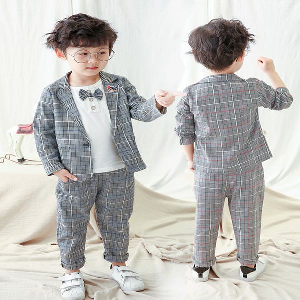 autumn fashion boys clothing toddler baby clothes 3pcs gentlemen set striped cotton coat t-shirts pants 1-5yrs boy suit, White
autumn fashion boys clothing toddler baby clothes 3pcs gentlemen set striped cotton coat t-shirts pants 1-5yrs boy suit, White