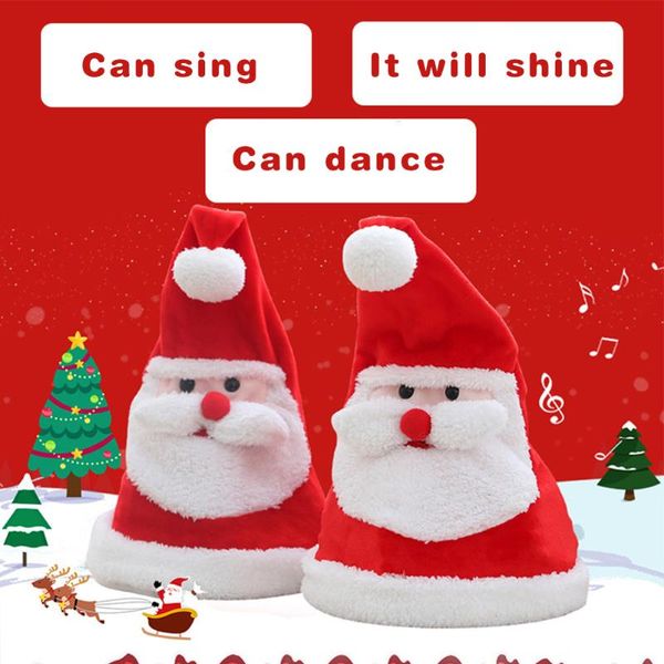 electric santa hat funny plush adjustable 2020 christmas hat with music colorful lights waves xmas, Yellow 
electric santa hat funny plush adjustable 2020 christmas hat with music colorful lights waves xmas, Yellow