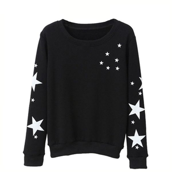 2020 new autumn winter star print round neck women pullover tee long sleeve loose clothes women & couples, Black
2020 new autumn winter star print round neck women pullover tee long sleeve loose clothes women & couples, Black