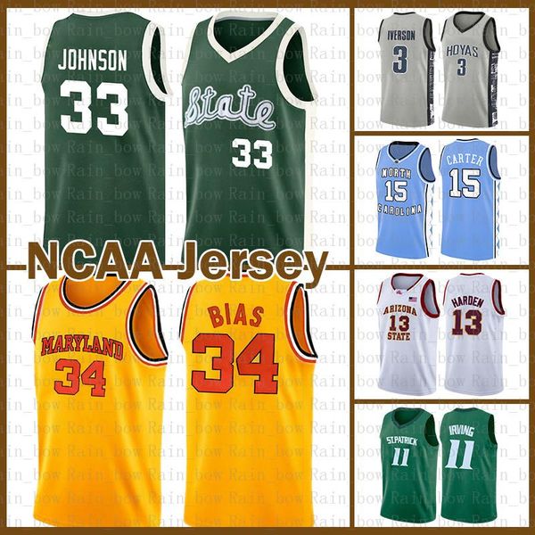 len 34 bias university earvin 33 johnson kyrie stephen 30 curry irving kawhi dwyane 3 wade leonard ncaa lebron 23 james basketball jersey, Black 
len 34 bias university earvin 33 johnson kyrie stephen 30 curry irving kawhi dwyane 3 wade leonard ncaa lebron 23 james basketball jersey, Black
